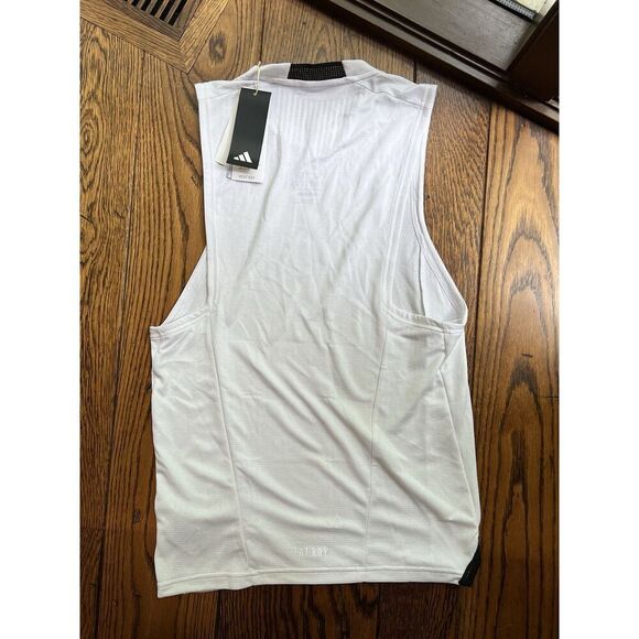 Adidas Men's White Heat.RDY Training Tank Top | Sleeveless Workout Shirt NWT XS - Picture 6 of 6